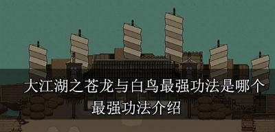 大江湖之苍龙与白鸟哪个是最强功法 最强功法介绍