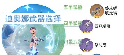 原神迪奥娜圣遗物及武器是怎么搭配的 圣遗物武器选择攻略