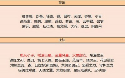 2022年9月王者荣耀碎片商店更新了什么内容 游戏更新内容一览