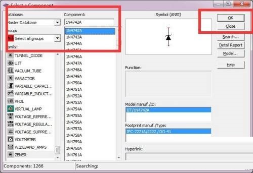 multisim怎么绘制1N4742A二极管？multisim绘制1N4742A二极管教程截图