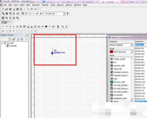 multisim怎么绘制BZW03-C15二极管?multisim绘制BZW03-C15二极管教程截图