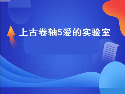 上古卷轴5爱的实验室（上古卷轴5爱的实验室怎么用）