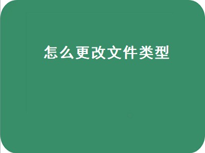 怎么更改文件类型（怎么更改文件类型后缀）