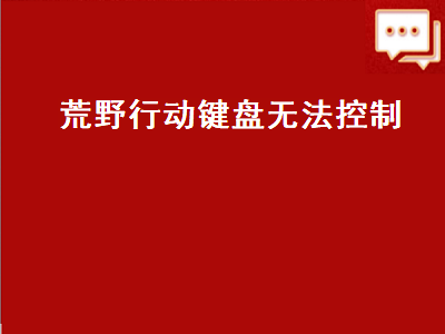 荒野行动键盘无法控制（荒野行动键盘无法控制怎么办）