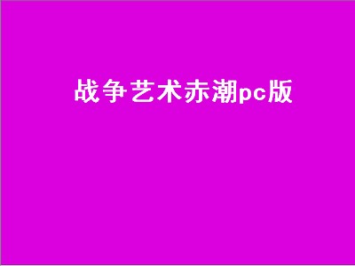 战争艺术赤潮pc版（战争艺术赤潮pc版官网）