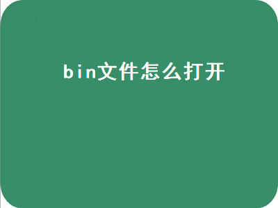 bin文件怎么打开 bin文件打开方法介绍