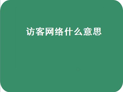 访客网络什么意思（wifi访客网络什么意思）