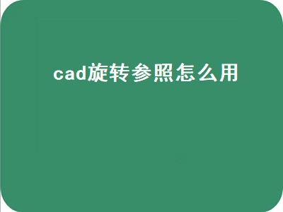 cad旋转参照怎么用（cad旋转参照怎么用的）