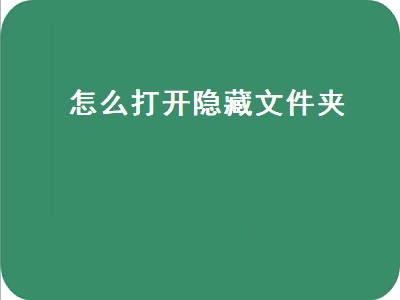 怎么打开隐藏文件夹（win7怎么打开隐藏文件夹）