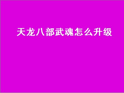 天龙八部武魂怎么升级（天龙八部武魂怎么升级等级）